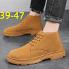 New Plus Size Worker Boot Thick Bottom Locomotive High-top Leather Shoes