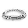 Male European And American Spring Buckle Stainless Steel Cuban Bracelet