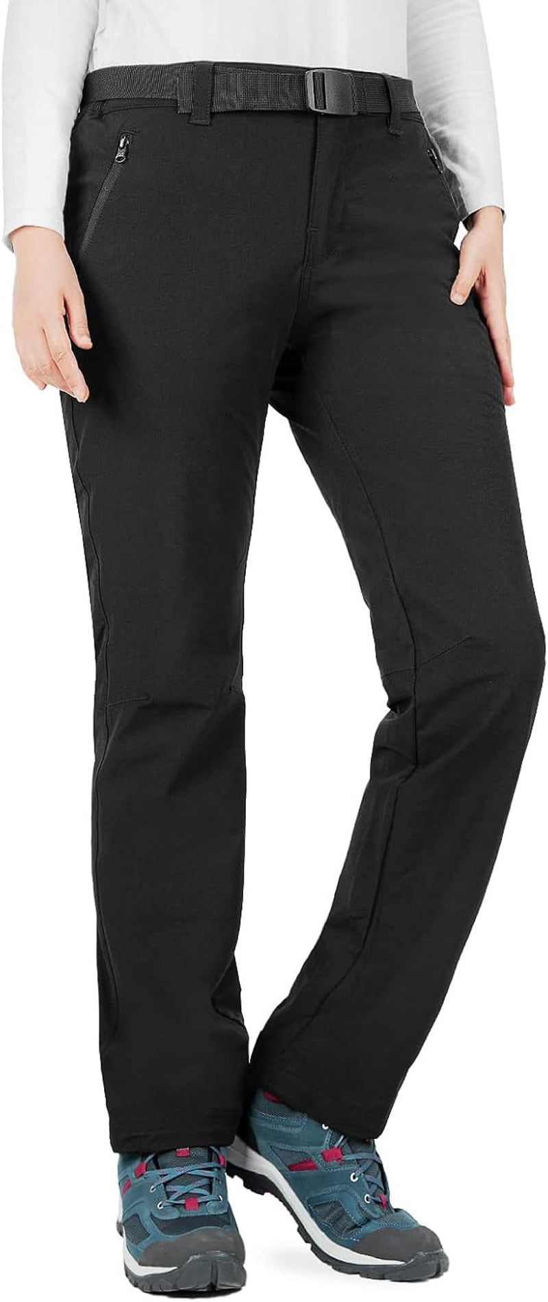 Womens Golf Pants Water-Resistant Lightweight Hiking Pants with Adjustable Bottom for Travel, Camping, Fishing