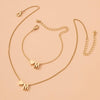 Minimalist Style Heart-shaped Letter Necklace Bracelet