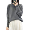 Women&#39;s Autumn And Winter Half-high Collar Wool Sweater Pullover