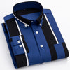 Men&#39;s Casual Long Sleeve Wide Striped Shirt