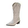 New Plus Size Pointed Embroidery Western Cowboy Boot Women