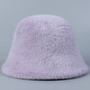 Imitation Mink Bucket Hat Women&#39;s Winter Warm And Small Face