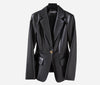 Women&#39;s Slim Skinny Leather Jacket Coat