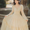 Girl French Woman Chic Dress Romantic Bow Bandage Chiffon