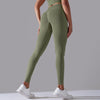 Women&#39;s Seamless Knitted Solid Color High Waist Tight Pants