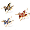 Fashion Women&#39;s Colorful Hummingbird Paint Brooch