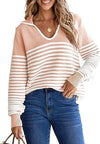 Navy Style Casual Knitted Women&#39;s Top