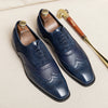 British Men&#39;s Low-top Lace-up Pointed Leather Shoes