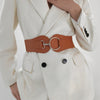 Women&#39;s Simple Sweet Cool PU Leather Decoration Wide Belt