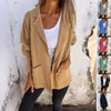 Casual Lapel Jacket With Pockets Fashion Versatile Long Sleeve Outwear Tops Coat For Womens Clothing