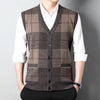 Men&#39;s Casual Loose Chicken Core Collar Knitted Vest