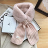 Velvet Scarf Women&#39;s Thick Warm Fur Collar Scarf