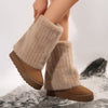 Thick-soled Round-toed Plush Snow Boots Winter Warm Mid-tube Furry Cotton Shoes For Women Short Boot