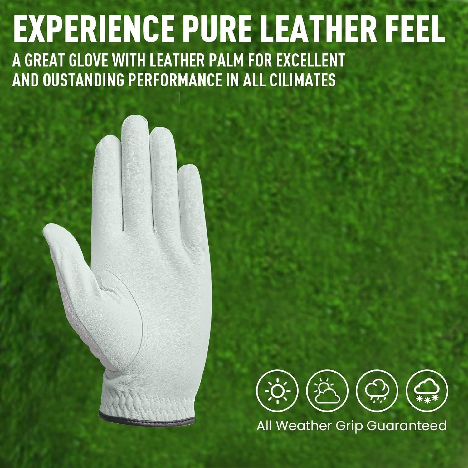 Golf Gloves Men Right Left Handed Golfer Men’S Golf Glove Left Right Hand Value 3/6 Pack, All Weather Leather Grip Small Medium ML Large XL Size