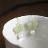 Hetian Jade Chinese Style Gentle Elegant Style Earrings