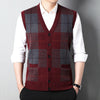 Men&#39;s Casual Loose Chicken Core Collar Knitted Vest