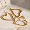 Stainless Steel 18K Gold Plating Twisted Heart Line Earrings