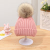 Baby Hat Autumn And Winter Baby Woolen Cap Big Fur Ball