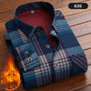 Men&#39;s Plus Velvet Padded Warm Shirt Long Sleeves