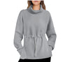 Drawstring Waist-tight Sweater Mid-length Women&#39;s