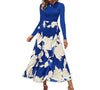 Women&#39;s Slim-fitting Patchwork Printed Ruffles Dress