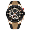 Men&#39;s Watch Calendar Watch Tape Quartz Watch Six-pin Watch Business Men&#39;s Watch