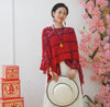 Ethnic Style Pullover Diamond Lattice Shawl