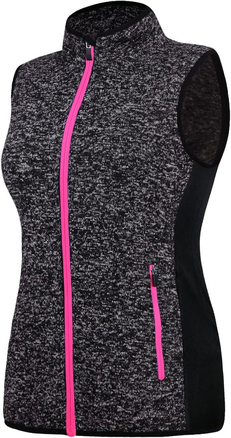 Golf Vests for Women Thermal Sleeveless Vests Outerwear with Pockets& Women Fleece Vest Lightweight