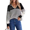 Navy Style Casual Knitted Women&#39;s Top