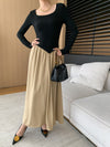 Women&#39;s Fashion Square Collar Brushed Dress