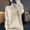 Women&#39;s Autumn And Winter Half-high Collar Wool Sweater Pullover