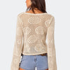 Women&#39;s Knitted Top Hollow Out See-through