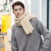 Men&#39;s And Women&#39;s Solid Colour Woollen Long Warm Knitted Scarf