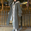 Long Hooded Dress Coat Lambswool All-match Loose Fashionable Jacket