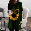 Sunflower Round Neck Fashion Medium Loose Dress