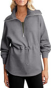 Women&#39;s Super Plus Size Sweatshirt Half Zipper Drawstring