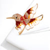 Fashion Women&#39;s Colorful Hummingbird Paint Brooch