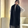 Pure Color Thickened Garland Scarf Soft Glutinous Thickened