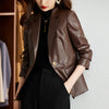 Women&#39;s Slim Skinny Leather Jacket Coat