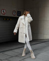 Suede Coat Suit Collar Long Cardigan Long Sleeve Plush Coat