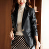 Women&#39;s Slim Skinny Leather Jacket Coat