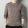 Men&#39;s Loose Multicolor Round Neck Warm Sweater