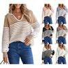 Navy Style Casual Knitted Women&#39;s Top