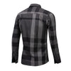 Men&#39;s Cotton Long Sleeve Color Matching Plaid Shirt