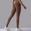 Women&#39;s Seamless Knitted Solid Color High Waist Tight Pants