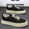 Men&#39;s Breathable Leather Shoes Trendy Platform Sports