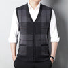 Men&#39;s Casual Loose Chicken Core Collar Knitted Vest