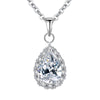 Fashion Zircon Water Drops Pendant Necklace For Women